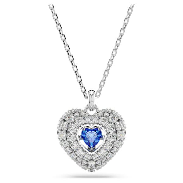 Idyllia pendant Heart, Blue, Rhodium plated - Image 6