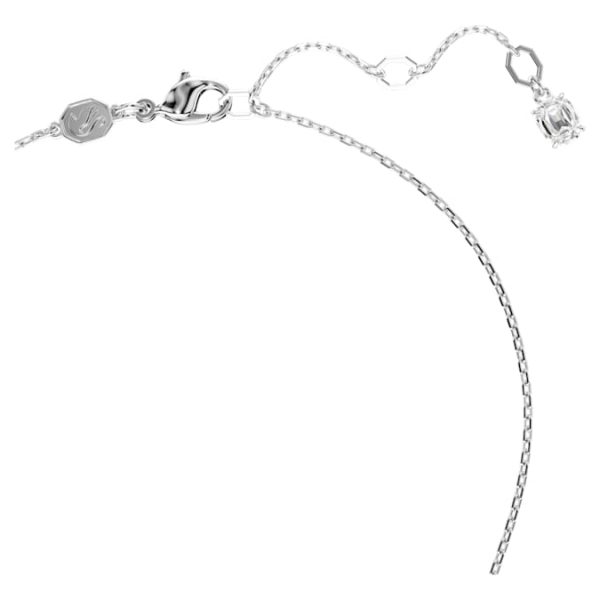 Idyllia pendant Heart, White, Rhodium plated - Image 4