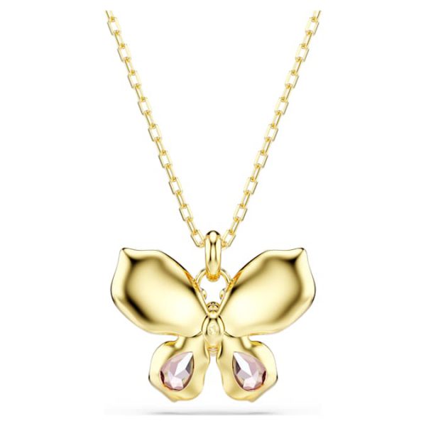 Idyllia pendant Mixed cuts, Pavé, Butterfly, Multicolored, Gold-tone plated - Image 5