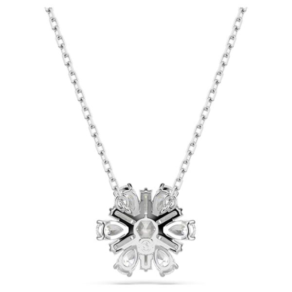 Idyllia pendant Mixed cuts, Snowflake, White, Rhodium plated - Image 5