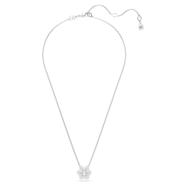 Idyllia pendant Mixed cuts, Snowflake, White, Rhodium plated - Image 3