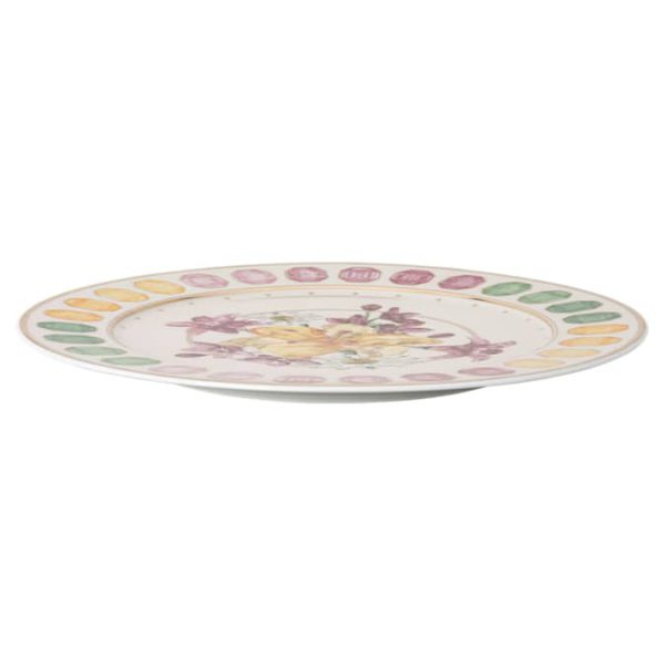 Idyllia service plate Porcelain, Crystal print motif, Bouquet, Multicolored - Image 2