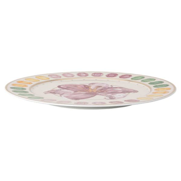 Idyllia service plate Porcelain, Crystal print motif, Lily, Multicolored - Image 2