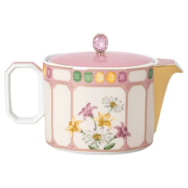Idyllia teapot Porcelain, Crystal print motif, Flycatcher, Small, Multicolored - Image 2