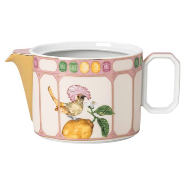 Idyllia teapot Porcelain, Crystal print motif, Flycatcher, Small, Multicolored - Image 4