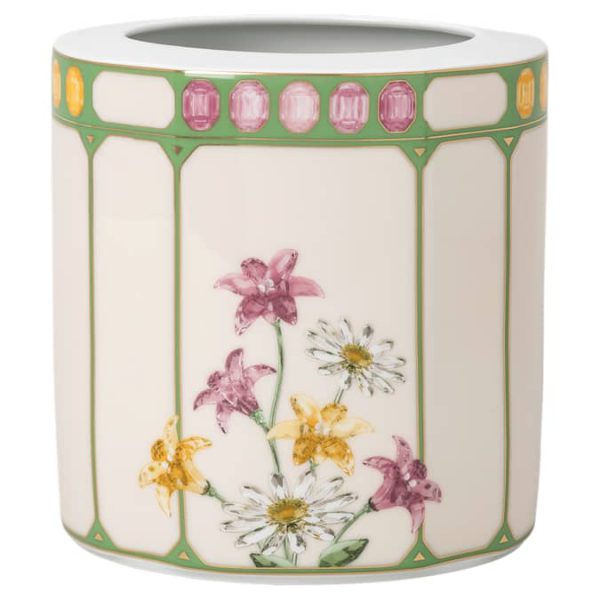 Idyllia vase Porcelain, Crystal print motif, Flycatcher, Medium, Multicolored - Image 2