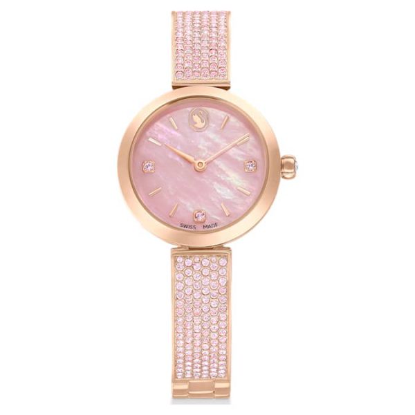 Illumina watch Swiss Made, Crystal bracelet, Pink, Rose gold-tone finish - Image 2