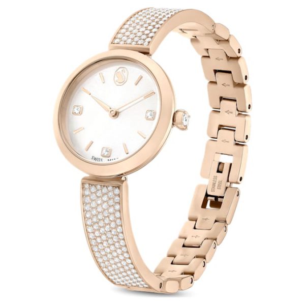 Illumina watch Swiss Made, Metal bracelet, Gold tone, Champagne gold-tone finish - Image 3