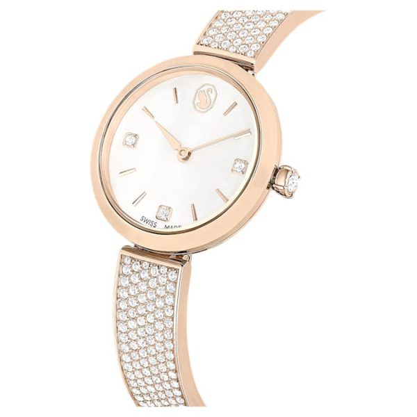Illumina watch Swiss Made, Metal bracelet, Gold tone, Champagne gold-tone finish - Image 5