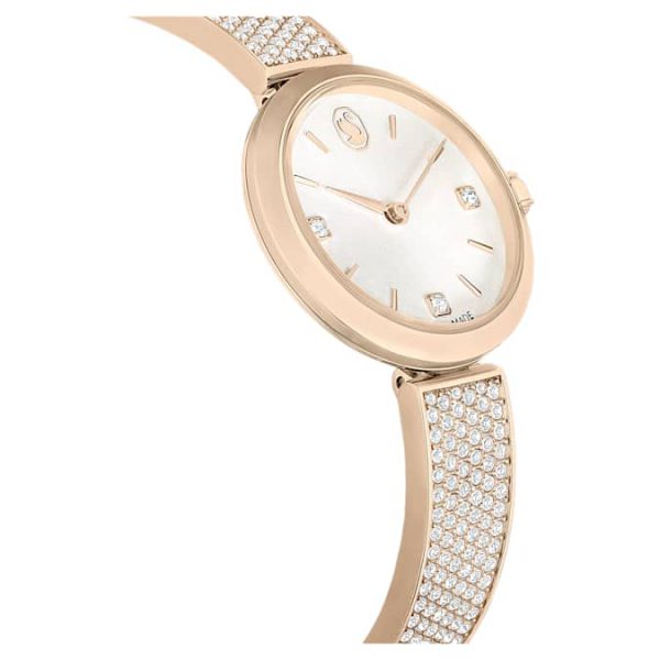 Illumina watch Swiss Made, Metal bracelet, Gold tone, Champagne gold-tone finish - Image 6