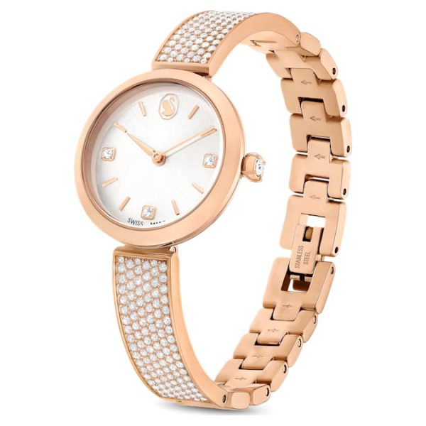 Illumina watch Swiss Made, Metal bracelet, Rose gold tone, Rose gold-tone finish - Image 3