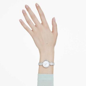 Illumina watch Swiss Made, Metal bracelet, Silver tone, Stainless steel
