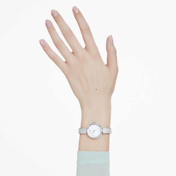 Illumina watch Swiss Made, Metal bracelet, Silver tone, Stainless steel