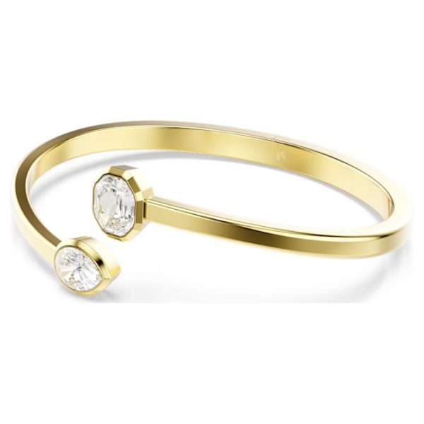 Imber bangle Mixed cuts, White, Gold-tone plated - Image 3