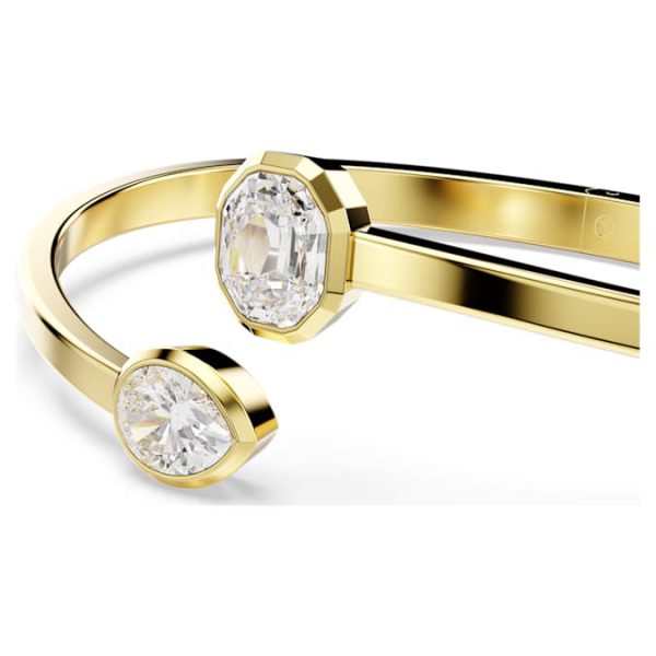 Imber bangle Mixed cuts, White, Gold-tone plated - Image 5