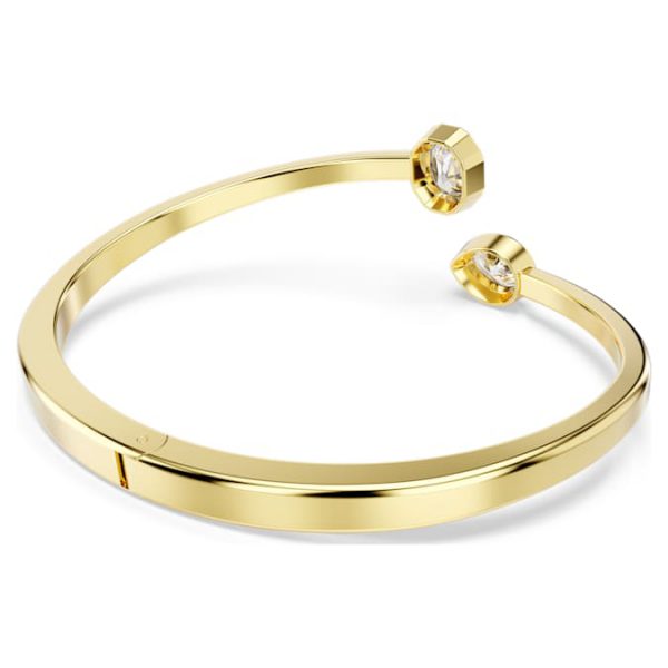 Imber bangle Mixed cuts, White, Gold-tone plated - Image 6
