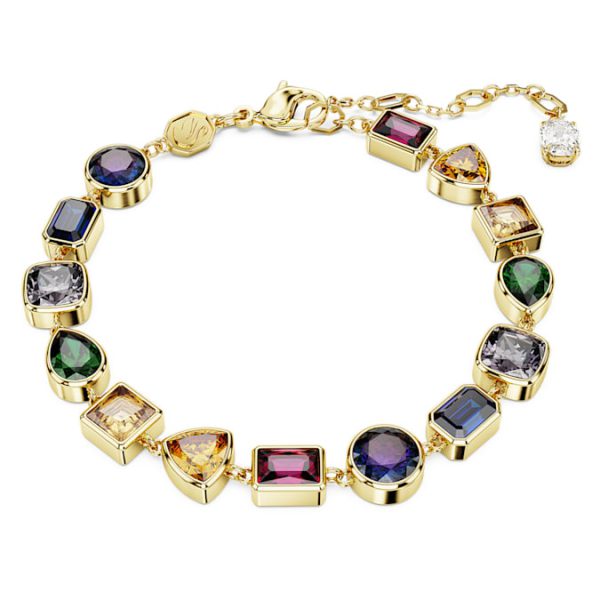 Imber bracelet Mixed cuts, Multicolored, Gold-tone plated - Image 2