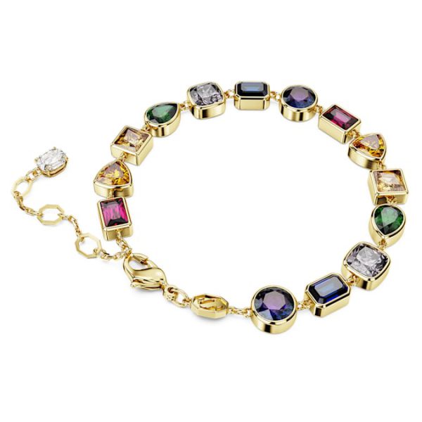 Imber bracelet Mixed cuts, Multicolored, Gold-tone plated - Image 5