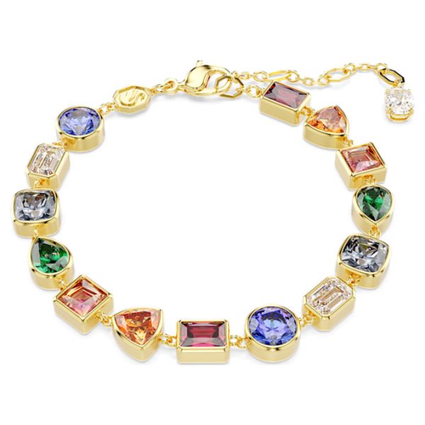 Imber bracelet Mixed cuts, Multicolored, Gold-tone plated - Image 6