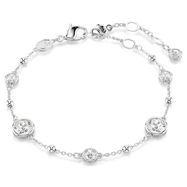 Imber bracelet Round cut, White, Rhodium plated - Image 2