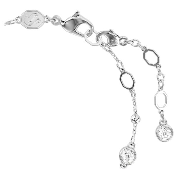 Imber bracelet Round cut, White, Rhodium plated - Image 4