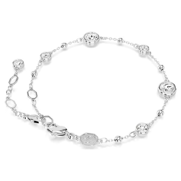 Imber bracelet Round cut, White, Rhodium plated - Image 5