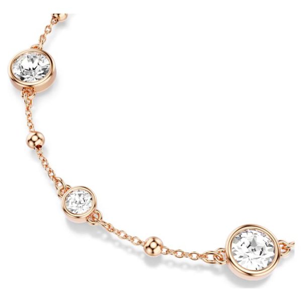 Imber bracelet Round cut, White, Rose gold-tone plated - Image 5