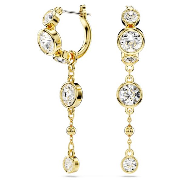 Imber drop earrings Round cut, White, Mixed metal finish - Image 2