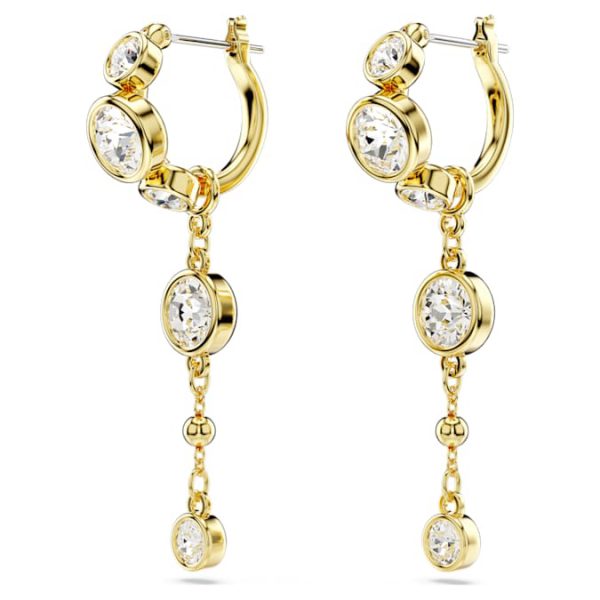 Imber drop earrings Round cut, White, Mixed metal finish - Image 4