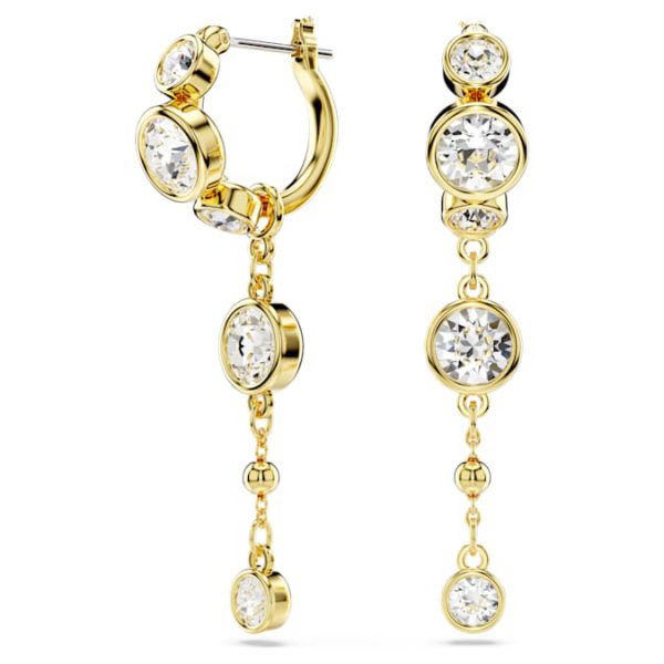 Imber drop earrings Round cut, White, Mixed metal finish - Image 6