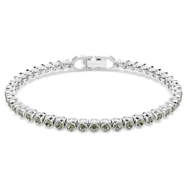 Imber Emily Tennis bracelet Round cut, Black, Rhodium plated - Image 7