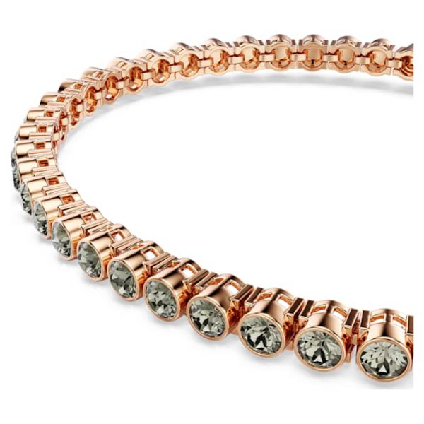 Imber Emily Tennis bracelet Round cut, Black, Rose gold-tone plated - Image 4