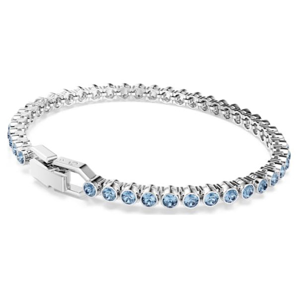 Imber Emily Tennis bracelet Round cut, Blue, Rhodium plated - Image 5