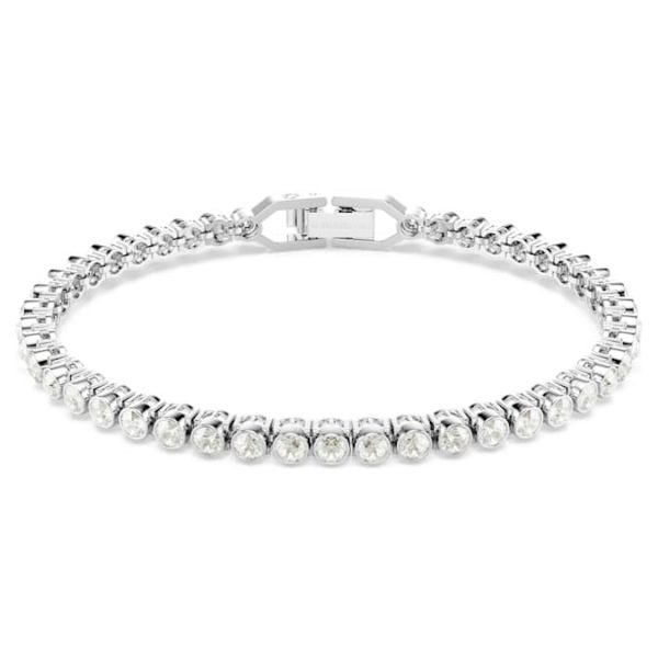 Imber Emily Tennis bracelet Round cut, Gray, Rhodium plated - Image 2
