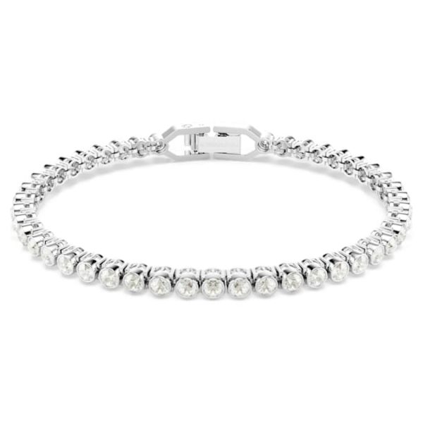 Imber Emily Tennis bracelet Round cut, Gray, Rhodium plated - Image 7