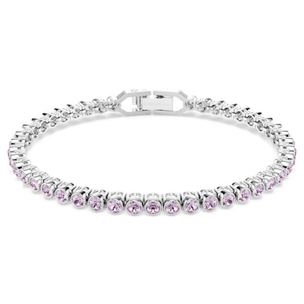 Imber Emily Tennis bracelet Round cut, Purple, Rhodium plated - Image 2