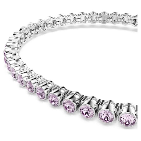 Imber Emily Tennis bracelet Round cut, Purple, Rhodium plated - Image 5