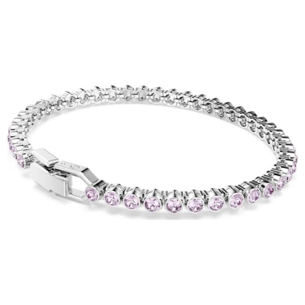 Imber Emily Tennis bracelet Round cut, Purple, Rhodium plated - Image 6