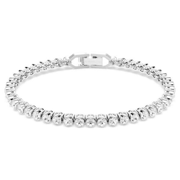 Imber Emily Tennis bracelet Round cut, White, Rhodium plated - Image 2