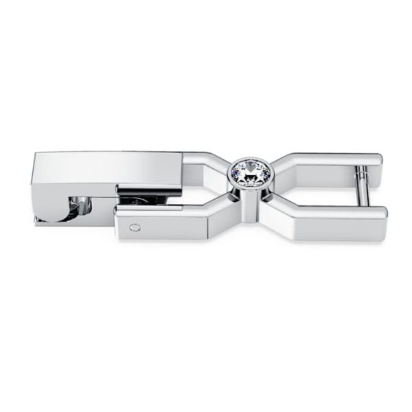 Imber Emily Tennis extender Round cut, White, Rhodium plated - Image 2