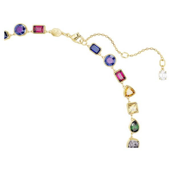 Imber necklace Mixed cuts, Multicolored, Gold-tone plated - Image 4