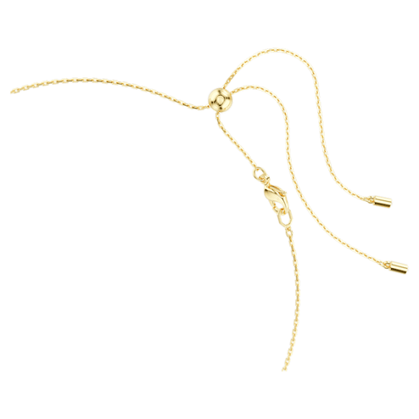 Imber necklace Mixed cuts, White, Gold-tone plated - Image 4