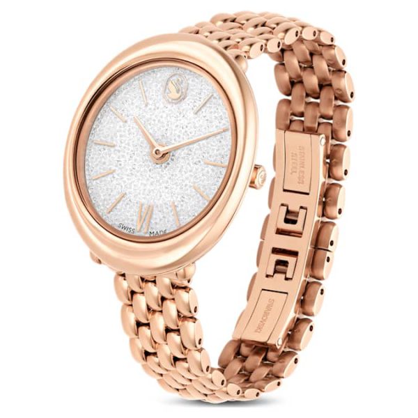 Imber oval watch Swiss Made, Metal bracelet, Gold tone, Rose gold-tone finish - Image 3