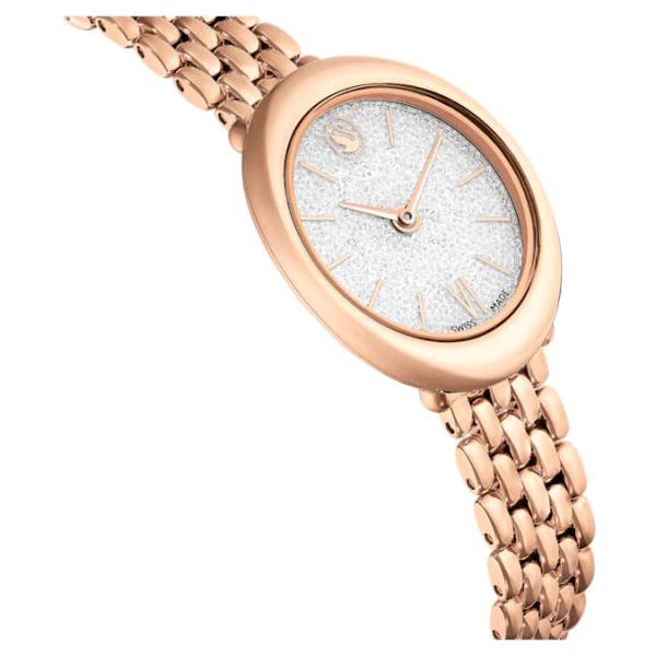 Imber oval watch Swiss Made, Metal bracelet, Gold tone, Rose gold-tone finish - Image 6