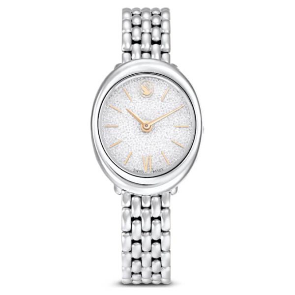 Imber oval watch Swiss Made, Metal bracelet, Silver tone, Stainless steel - Image 2