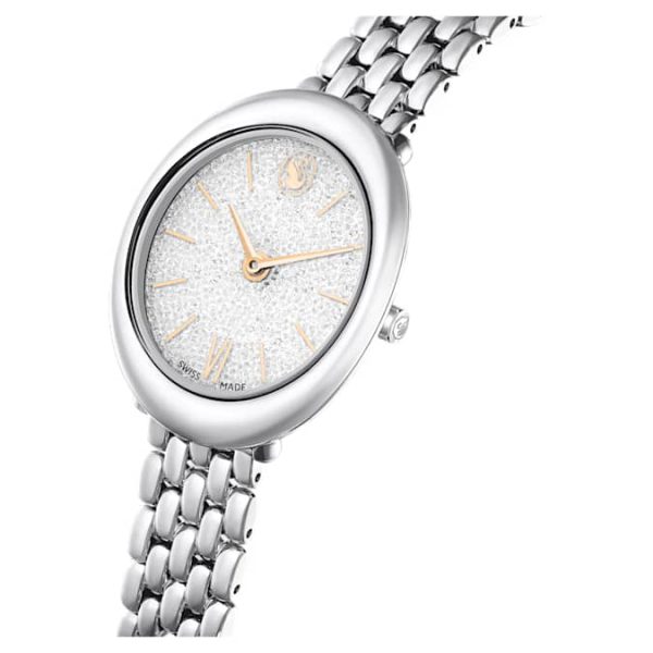 Imber oval watch Swiss Made, Metal bracelet, Silver tone, Stainless steel - Image 5