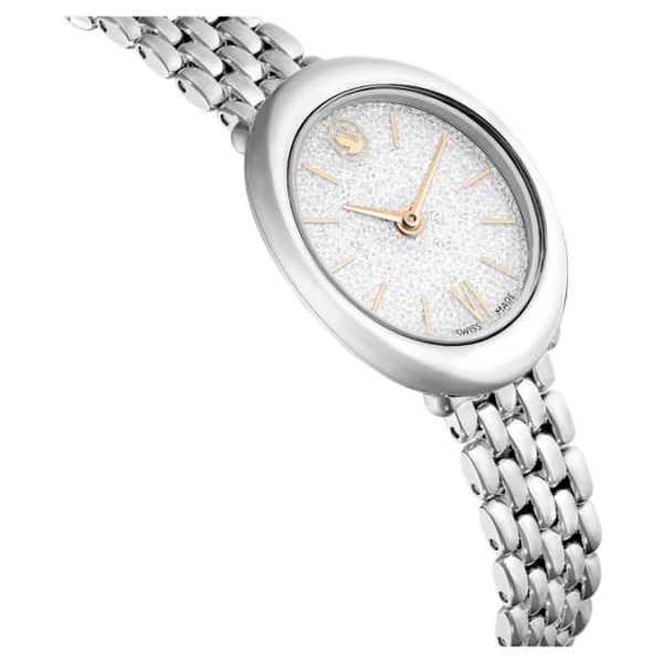 Imber oval watch Swiss Made, Metal bracelet, Silver tone, Stainless steel - Image 6
