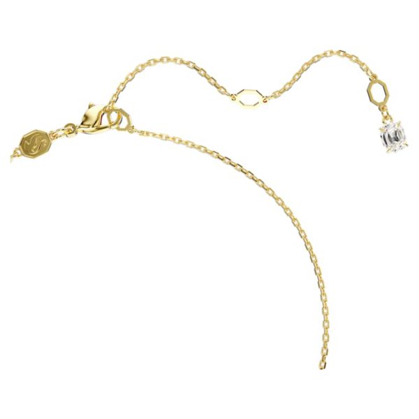 Imber pendant Round cut, White, Gold-tone plated - Image 4