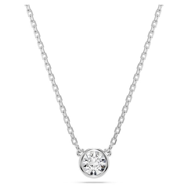 Imber pendant Round cut, White, Rhodium plated - Image 2