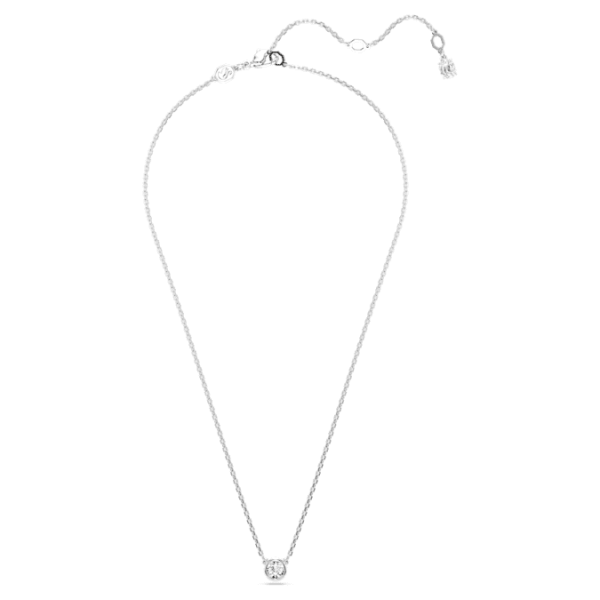 Imber pendant Round cut, White, Rhodium plated - Image 3